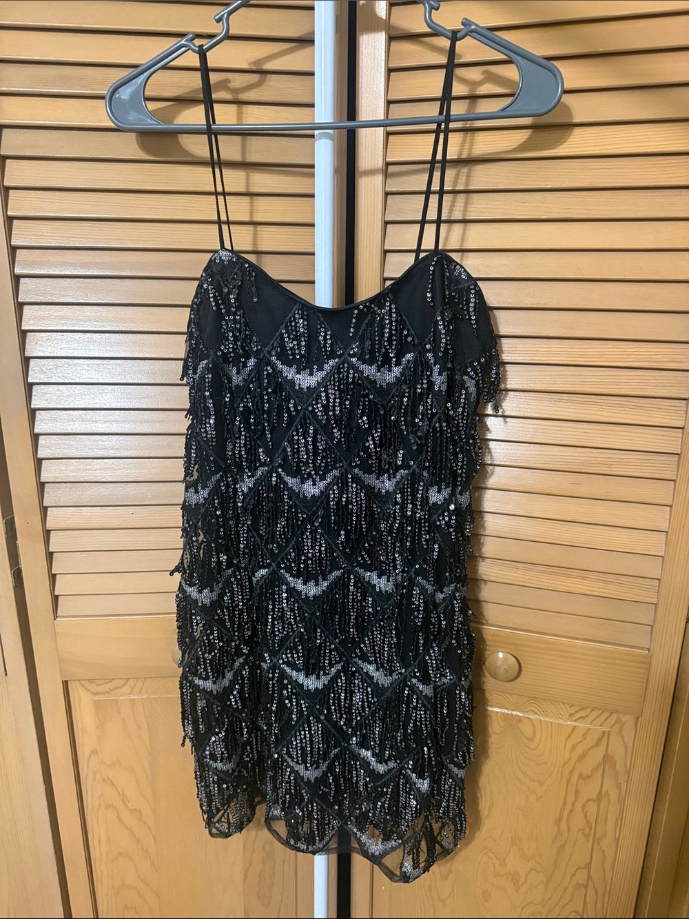 Forever 21 Black Sequin Fringe Mini Dress